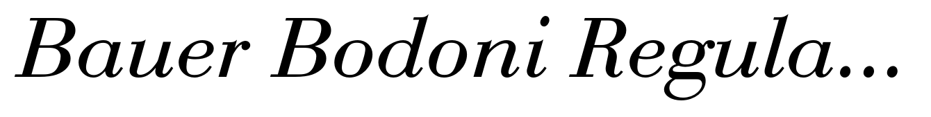 Bauer Bodoni Regular Italic